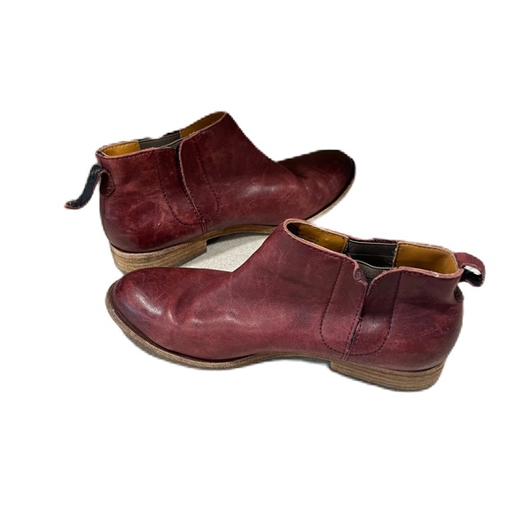 Kork Ease Velma Burgundy Red Leather Ankle Chelsea Boots Booties Womens 9 read - Picture 4 of 7